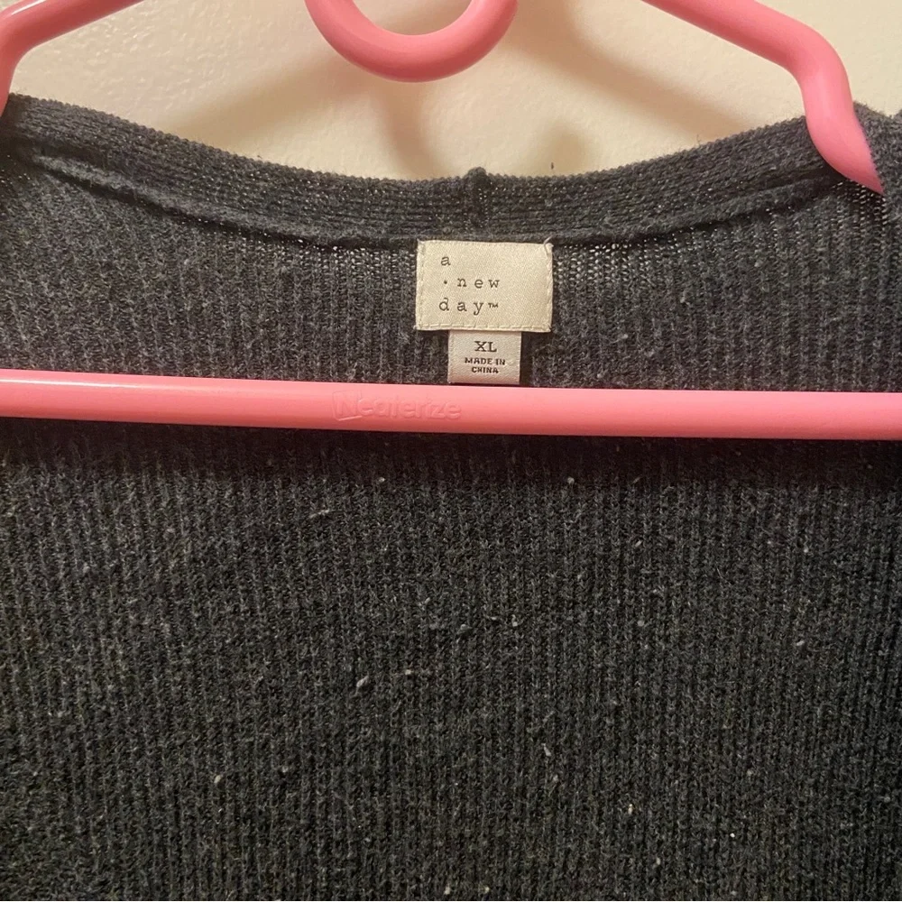 A New Day Charcoal Grey Cardigan Super Soft XL - Picture 2 of 2